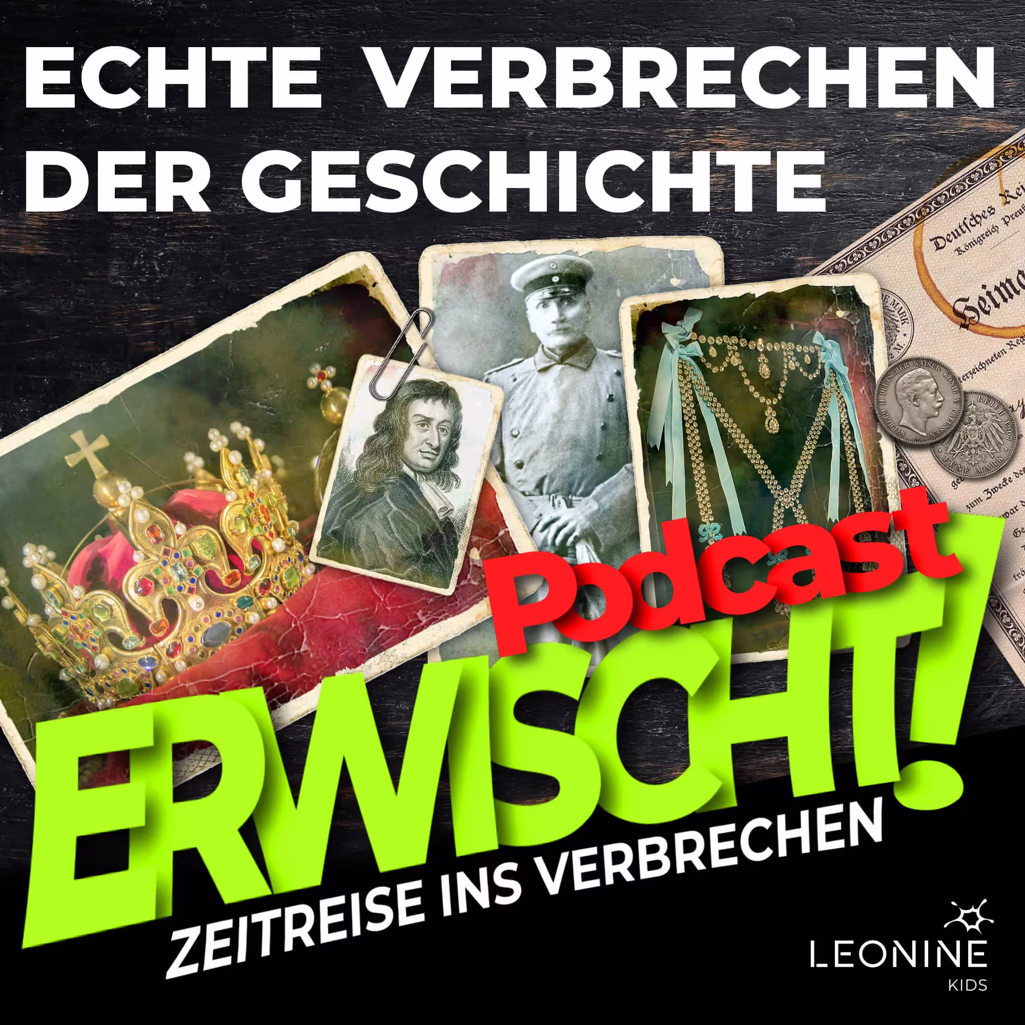 Podcast-Cover Erwischt – Zeitreise ins Verbrechen